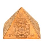 DailyBuy Vastu Dosh Nivaran Copper Pyramid Infused with kuber Shree Ganesh and kanadhara Yantra for Office Bussiness Health Wealth & Prosperity | 7 X 8cm Copper