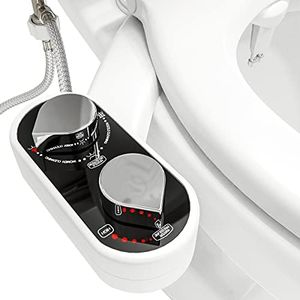 Clear Rear Bidet Attachment for Toilet - Self-Cleaning Dual Nozzle Bidet Toilet Seat with Adjustable Water Pressure - Easy Installation - Hygienic Toilet Accessories - 2 pack HSA/FSA bidet