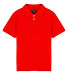 Style Lockers® Boys Girls Kids Plain Polo Shirts Children Classic Summer Short Sleeve T-Shirts School Uniform Tops (Red, 13 Years)