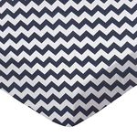 SheetWorld Fitted Pack N Play (Graco Square Play Yard) Sheet - Navy Chevron Zigzag - Made In USA - 36 inches x 36 inches (91.4 cm x 91.4 cm)