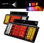 LIMICAR 2PCS 40 LED Trailer Tail Lights Kit with Iron Net Protection Turn Signal Brake Reverse Running Lights, LED Trailer Lights for Isuzu NPR NPR-HD NRR NQR NKR NHR FSR FRR Truck