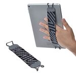 TFY Security Hand Strap Holder with silicon for Tablets, iPad, & e-Readers - iPad Pro, iPad, iPad mini 4, iPad Air 2, Samsung Galaxy Tab & Note - Google Nexus - Asus Transformer Book and More -Gray