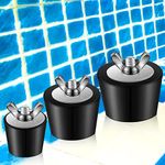 3 Pcs Pool Plugs 1" to 2" Swimming Pool Return Line Plugs, Stainless Steel Bolts, Heavy Duty Rubber Winter Expansion Plugs for Above Ground Pool(3 Pcs,1.25 Inch, 1.5 Inch, 2 Inch)