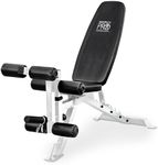Marcy PM-5788 Powder Coated Steel Home Gym Multipurpose Multifunctional Adjustable Weight Bench for Total Body Workout, White