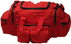 Red EMT EMS White Cross Starter Beginners Trauma Field Medics Carry Shoulder Bag with Army Universe Pin