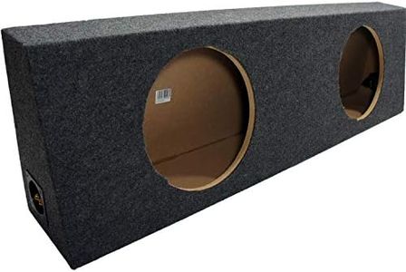 American Sound Connection Dual 12" Subwoofer Regular Standard Cab Truck Sub Box Enclosure 5/8" MDF - Gray