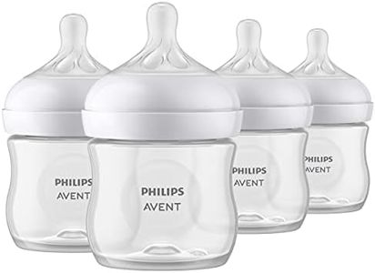 Philips AVENT Natural Baby Bottle with Natural Response Nipple, Clear, 4oz, 4pk, SCY900/04