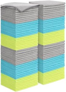 AIDEA Microfiber Cleaning Cloth-100PK, Soft Microfiber Towels for Cars, Absorbent Cleaning Rags, Lint-Free Streak-Free Wash Cloths for House, Kitchen, Window(12in.x16in.)