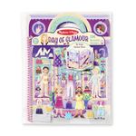 Melissa & Doug Puffy Sticker Activity Book: Day of Glamour - 196 Reusable Stickers | Fashion Activities For Kids, Reusable Sticker Fashion Toy, Restickable Sticker Book For Kids Ages 4+