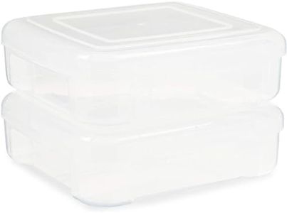 Stackable Plastic Craft Storage Containers for Origami Paper (2 Pack)