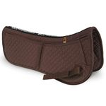 ECP Equine Comfort Products Correction Half Saddle Pad with Adjustable Memory Foam Brown
