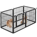 Yaheetech Lightweight Dog Playpen, 6 Panel 63cm Dog Fence Pet Exercise Pen Portable Puppy Play Pen Suitable for RV/Camping