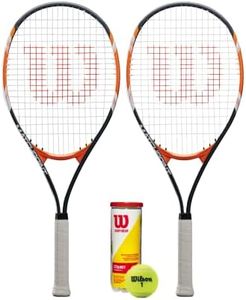 2 x Wilson Matchpoint XL Tennis Rackets + 3 Tennis Balls