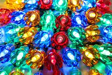 Christmas Concepts® 100 10m/33ft Retro Multi Coloured LED Petal Lights with 8 Function Controller – Indoor/Outdoor – Energy Efficient A++ - Christmas Lights