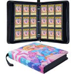 DRZERUI Card Binder for YuGiOh Cards - 900 Pockets Trading Card Album with 50 Removable Sleeves, 9 Pocket Card Holder Book Compatible with Yu-Gi-Oh Cards (Magic Girl)