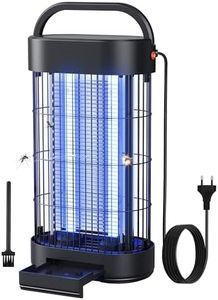 Lampe Anti Moustique 18W, 1800V UV Destructeur d'Insectes Électrique pour Intérieur, Piège Insectes Efficace pour Chambre, Cuisine et Bureau, Portée 80 m², Noir