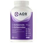 AOR - C+ Bioflavonoids 925mg, 200 Capsules - Vitamin C Ascorbic Acid with Citrus Bioflavonoids Supplement - Brain Support, Heart Health, Immunity Support, Vascular Health and Wound Healing