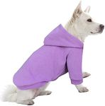 HuaLiSiJi Dog Hoodie Dog Sweatshirt Cotton Dog Soft Jumper, Warm and Lightweight, With a Soft Texture, Easy to Wear and Bright Colors (Small, Purple)