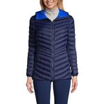 Lands' End Women's Ultralight Packable Down Jacket, Deep Sea Navy, Medium