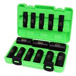 GRIP 73580 1/2-Inch SAE Deep Impact Socket Set, Black Oxide, 15-Piece