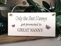 MadeAt94 Great Nanny Kitchen Christmas Gifts Sign from Grandchildren Birthday