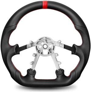 TESFEEL Steering Wheel for Chevy Corvette C5 1997-2004 Full Nappa Perforated Leather D-shaped Flat-bottom Hand-Stitched for Corvette C5 Z06 Steering Wheel Replacement for C5 All Trims Levels