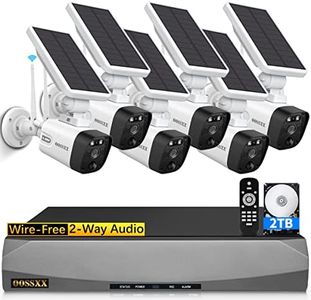 100% Wire-Free & 2-Way Audio Solar Battery 2-Antennas Enhance PIR Detection Outdoor Surveillance Camera System Solar Powered Battery Cameras System