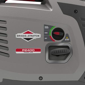 Briggs & Stratton PowerSmart P2400 Petrol Inverter Generator, 2400W – Ultra Quiet, Lightweight, Grey
