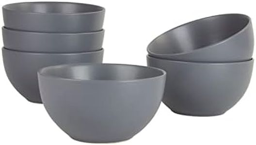 10 Strawberry Street Wazee Matte Cereal Bowl, 5.5"/16oz, Charcoal