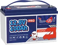 Timeusb 12V 100Ah Pro Lithium LiFePO4 Battery, Group 31 Deep Cycle Battery, 1280Wh Output Power, Built-in 100A BMS, 4000-15000 Cycles, for RVs, Solar Home System, and Off-Grid Applications