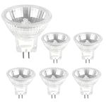 SCNNC MR11 GU4 Halogen Bulbs 20W 12V Dimmable, 250LM Warm White 2700K, GU4 Spotlight Bulbs 2 Pin MR11 for Cabinet Lighting, Landscape Lighting, Pack of 6