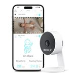 Sense-U Video Baby Monitor (Moniteur Bébé) with 1080P HD Wi-Fi Camera and Background Audio, Night Vision, 2-Way Talk and Motion Detection Auto Tracking with Mobile APP Control