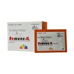 Sundyota's Remune AL Sachets | Natural anti-allergic probiotic supplement | Helps in allergic rhinitis & atopic dermatitis | Ideal for all-Kids to Elderly | Delicious Orange Flavor Sachets (20)