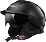 LS2 Helmets Rebellion Motorcycle Half Helmet (Matte Black - Medium)