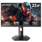 KOORUI 24 Inch Computer Monitor QHD 1440P Gaming Monitor 165Hz Nano IPS 1ms Vertical Monitors with Ultra-Thin, HDMI X2, DP, VESA Compatible, Tilt Adjustable,Eye Care, Swivel and Height Adjustment