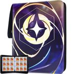 KarlyPro Premium Binder Compatible with Lorcana Cards 990 Pockets Collectible Card Holder for Sports Cards and other TCG Trading Cards with 55 Sleeves., Star-990-2401