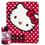 Sanrio Hello Kitty, Polka Dot Kitty Fleece Throw Blanket, 45" x 60", Multi Color