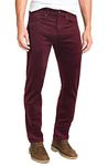 ETHANOL Men's Slim Stretchy Casual Corduroy Pant APL21950SK Wine 34
