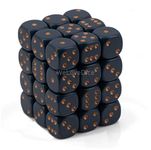 DND Dice Set-Chessex D&D Dice-12mm Opaque Dusty Blue and Copper Plastic Polyhedral Dice Set-Dungeons and Dragons Dice Includes 36 Dice – D6 (25826)