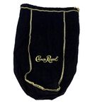 Crown Royal Extra Large Bag with Gold Drawstrings Great for Storage 13"x9"x4" (Black)