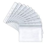 40 PCS Plastic Card Holder, Transparent Clear Horizontal Waterproof Name Tag Badge ID Card Holders ID Badge Card Plastic Wallets Pocket Holder Double Sided Badge Holders Lanyard Card Holder