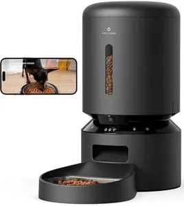 PETLIBRO Automatic Cat Feeder with Camera, 1080P HD Video with Night Vision, 5G WiFi Pet Feeder with 2-Way Audio, Low Food & Blockage Sensor, Motion & Sound Alerts for Cat & Dog Single Tray