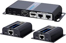 HDMI Extender 1080P@60HZ 1x2 Splitter Device Over CAT6 / CAT6A / CAT7 Cable, Transmission up to 40m/131ft with Loop-Out Local Display,Support IR Remote Control,EDID Function