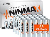 NINMAX Lithium AA Battery, 24pack 1.5V Longer Lasting Double A Battery 3000mAh【Non-Rechargeable】