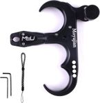 Moyujian Compound Bow Release,Archery Release Aids, 360 ° Rotatable, Mechanized Aesthetic Design for Thumb Release，Composite Bow Three Finger Release Suitable for Adults and Teenagers (Black)
