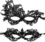 Lace Masquerade Mask for Women Luxury Phoenix Black Lace Masks for Mari Grass Party, Halloween