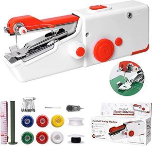 Máquina de Coser de Mano, Mini Máquina de Coser Eléctrica Portátil de Coser Rápida, Fácil de Usar para Adultos Que Cosen Ropa, Viajes Familiares, Bricolaje