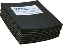 XCEL Value Pack, Neoprene Foam Anti Vibration Pads with Adhesive 6" X 6" X 1/4", Made in USA (8 Pieces)