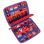 Mchoi Case Storage for 20 Cars, Toy Car Organizer for Your Matchbox Cars Storage, Red, Case Only