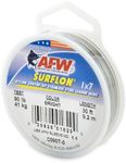 American Fishing Wire Surflon, Nylon Coated 1x7 Stainless Steel Leader Wire, 90 lb Test, .036" Diameter, Bright, 30 ft